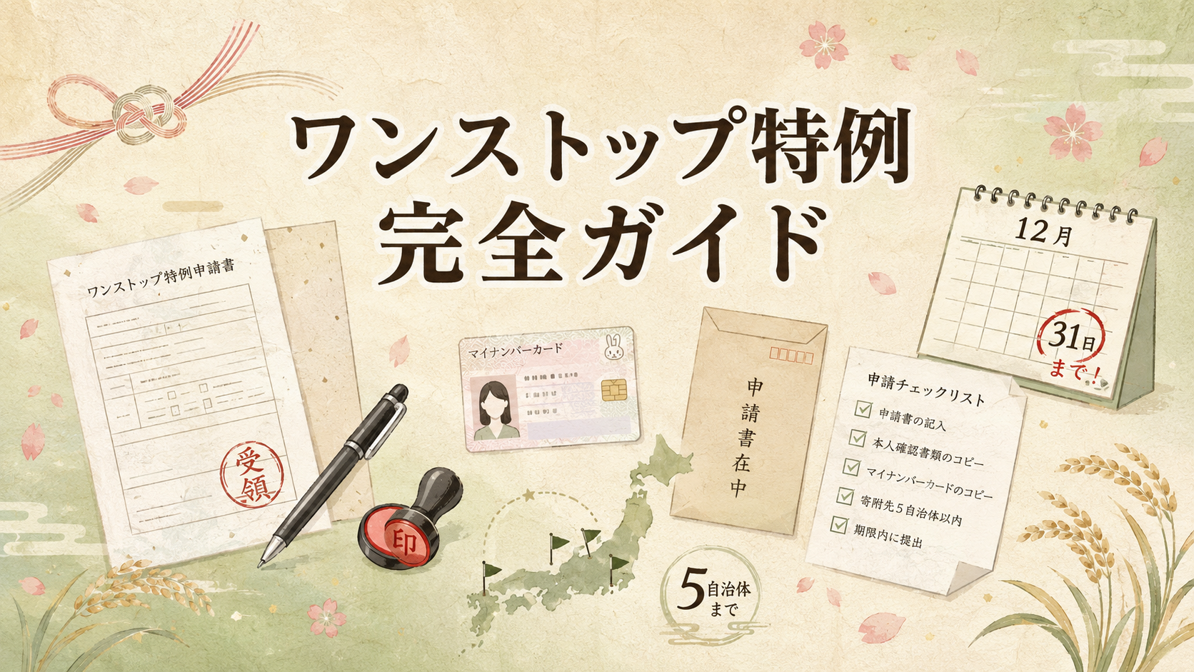 ワンストップ特例制度の申請方法【2026年版】書き方・期限・5自治体ルール